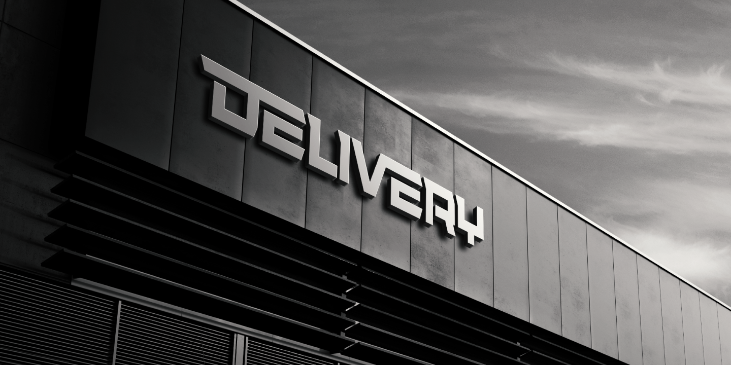 Beispiel einer Delivery Regular-Schriftart